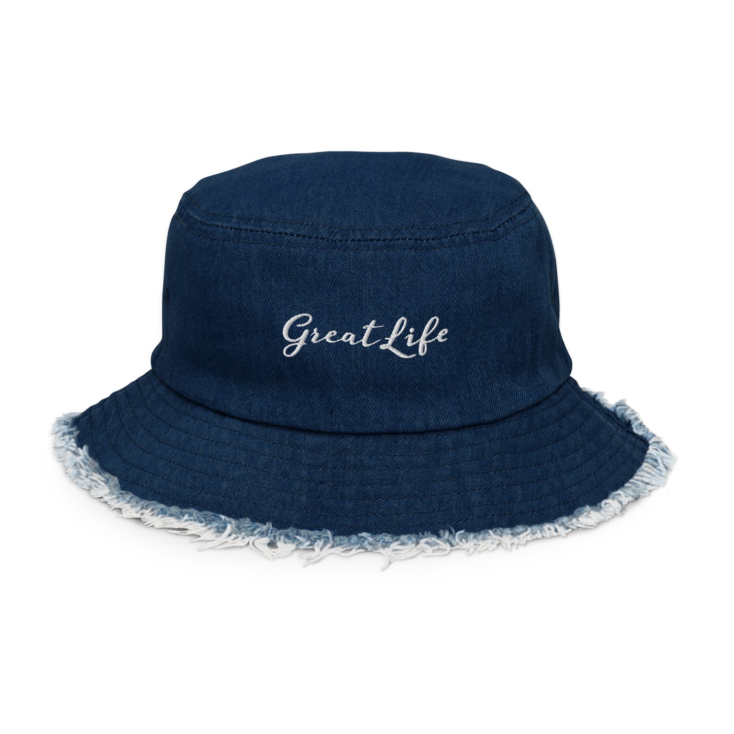 GreatLife Distressed denim bucket hat