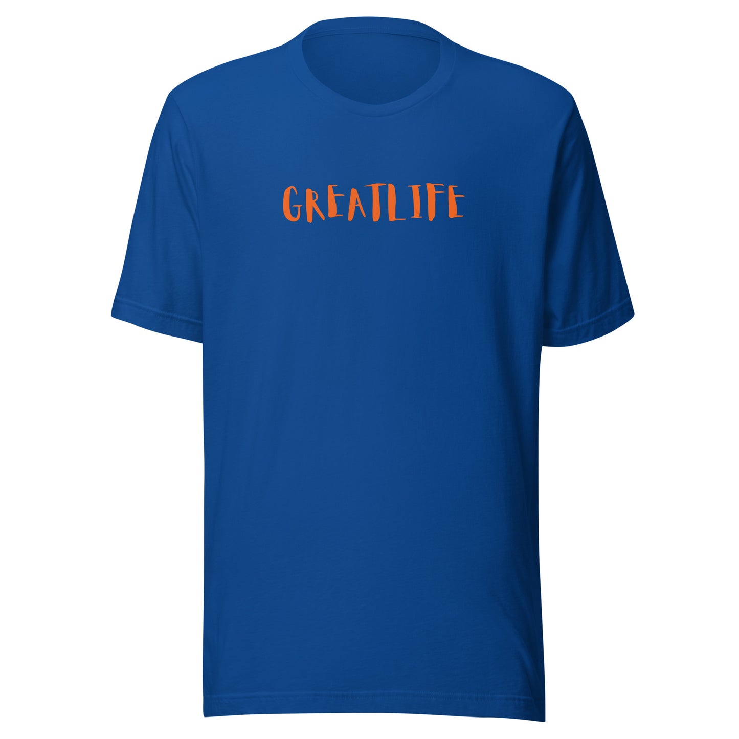 Orange print GREATLIFE Unisex t-shirt