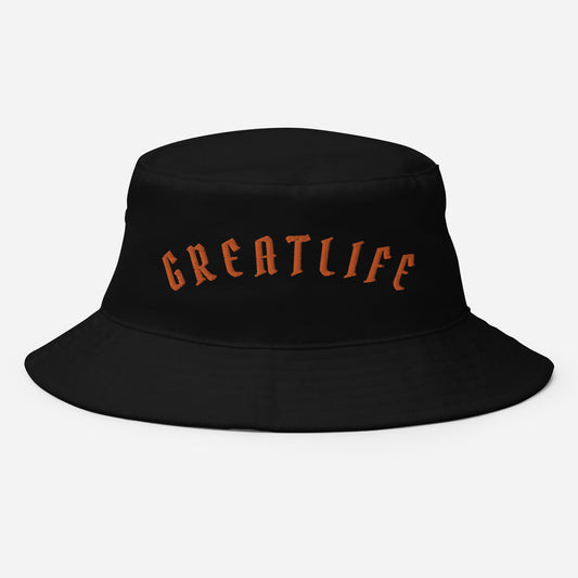 Orange print GREATLIFE Bucket Hat