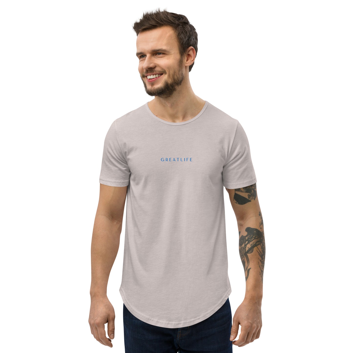 GREATLIFE / FOCUS FORWARD Men's Curved Hem T-Shirt
