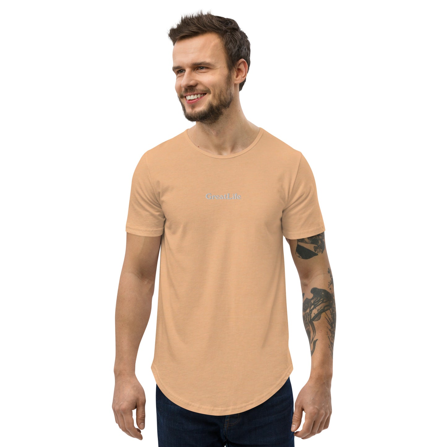 Super Cool GreatLife Men's Curved Hem T-Shirt