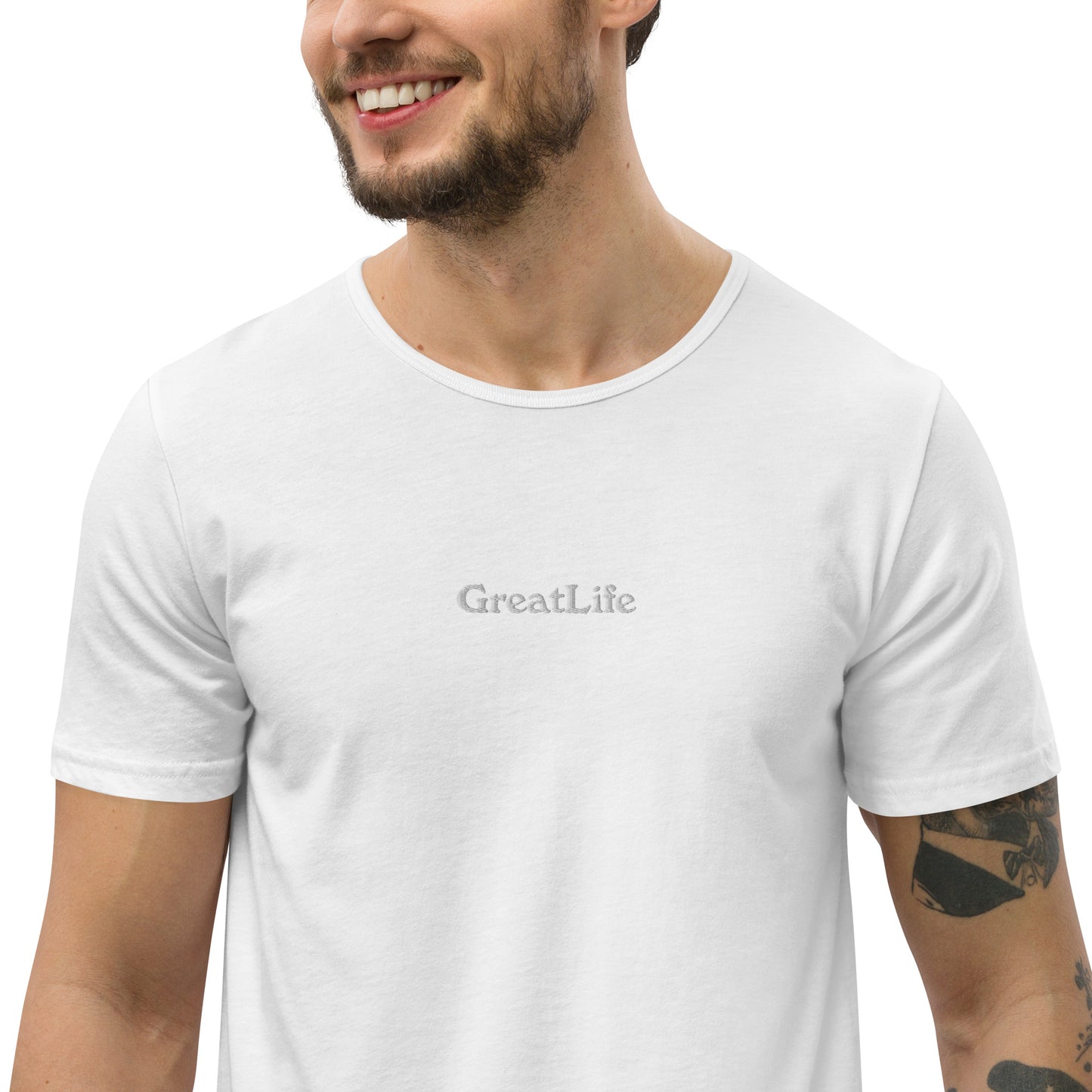 Super Cool GreatLife Men's Curved Hem T-Shirt