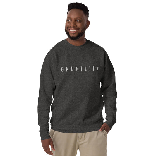 Grey Greatlife Unisex Premium Sweatshirt
