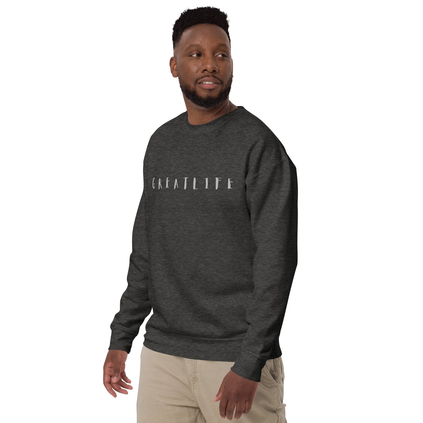 Grey Greatlife Unisex Premium Sweatshirt