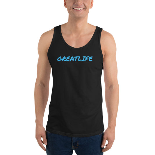 NEW BLACK AND BLUE GREATLIFE Unisex Tank Top