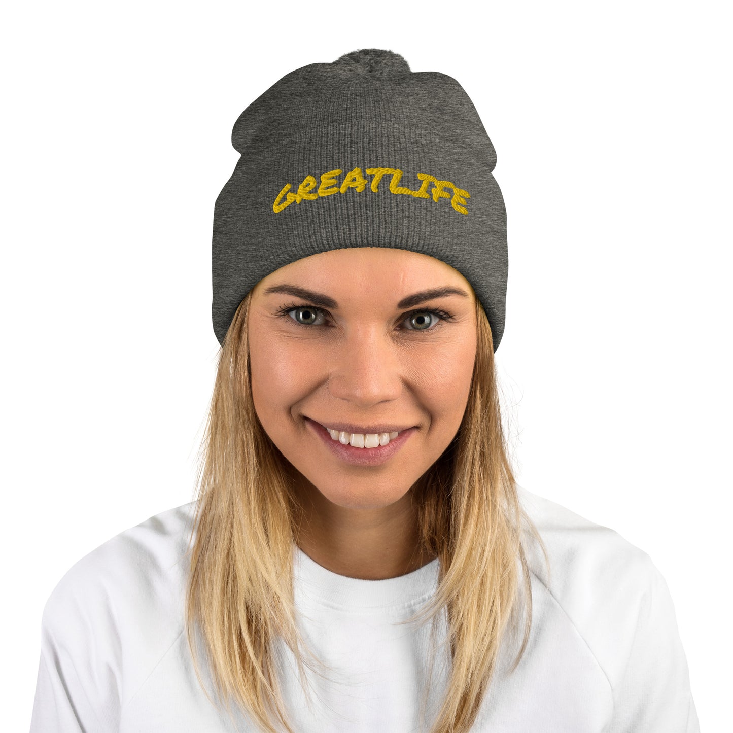 NEW GREATLIFE Pom-Pom Beanie