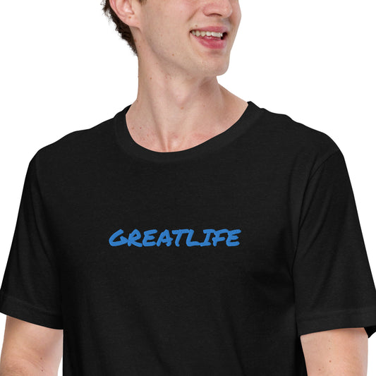 NEW BLACK AND BLUE GREATLIFE Unisex t-shirt
